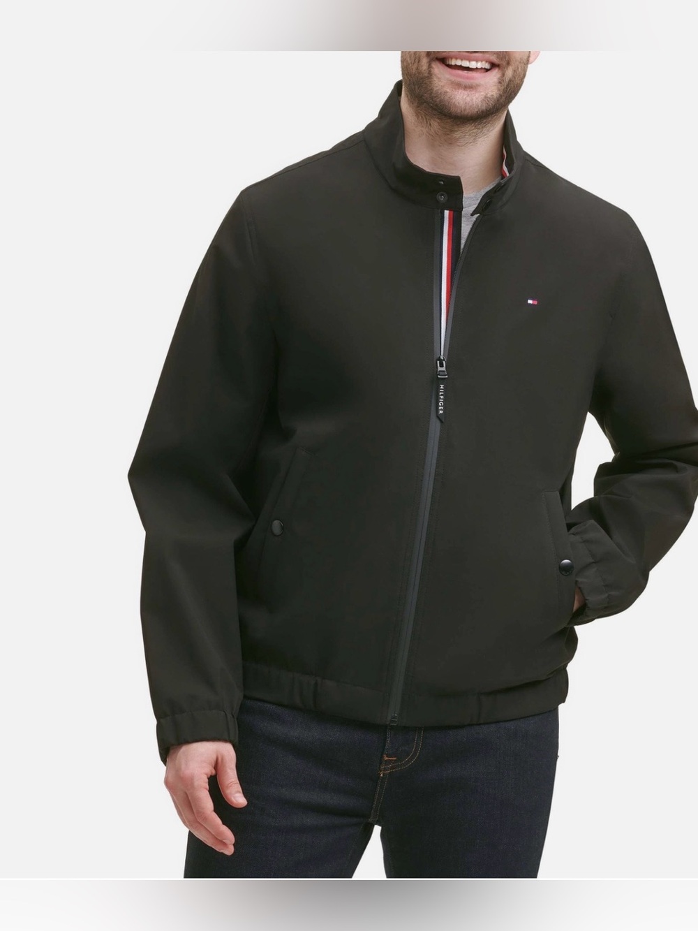 Tommy Hilfiger Men’s Black Bomber Jacket